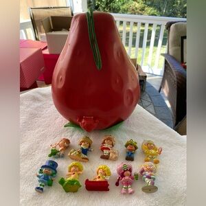 Red Strawberry Toy Set with Figurines